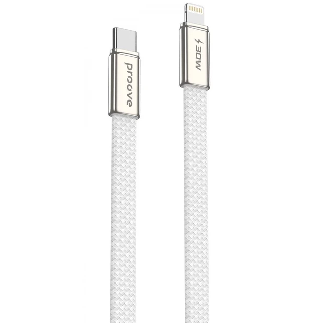 Кабель Proove AirLine Type-C to Lightning 30W 1m White (CCAI30002102) - Фото 1 Кабель Proove AirLine Type-C to Lightning 30W 1m White (CCAI30002102) - изображение 1