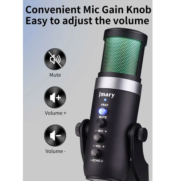 Микрофон Jmary MC-PW9 с USB подключением для студийной записи - изображение 8
