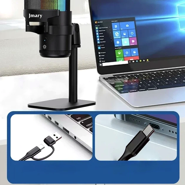 Микрофон Jmary MC-PW13 USB для студийной записи с высоким качеством звука - изображение 8