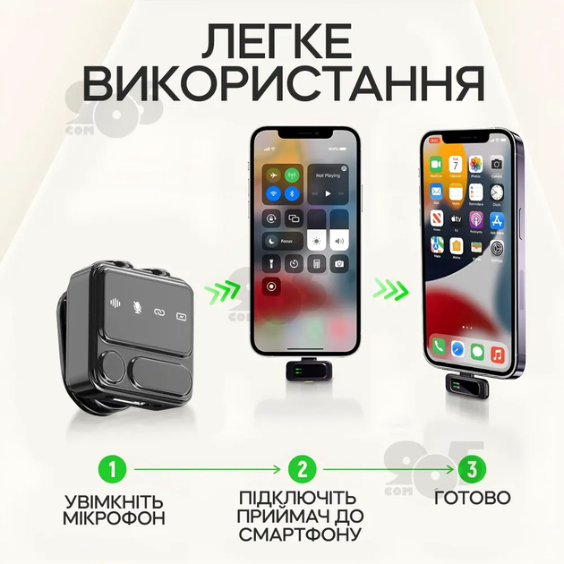 Беспроводной микрофон для телефона USB C и Lightning Bluetooth 5.3 6 часов работы Wiwu Wi-WM005 - изображение 9