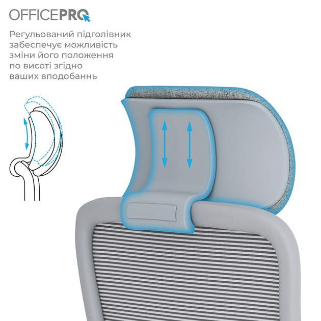Крісло офісне OfficePro Wave OC670-G-G-G - изображение 14