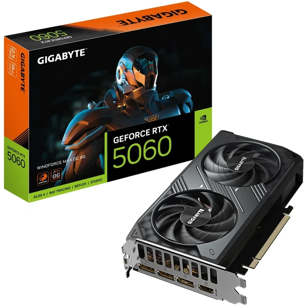 Відеокарта GIGABYTE Nvidia GeForce RTX 5060 WINDFORCE MAX OC 8G (GV-N5060WF2MAX OC-8GD) - Фото 10 Відеокарта GIGABYTE Nvidia GeForce RTX 5060 WINDFORCE MAX OC 8G (GV-N5060WF2MAX OC-8GD) - зображення 10