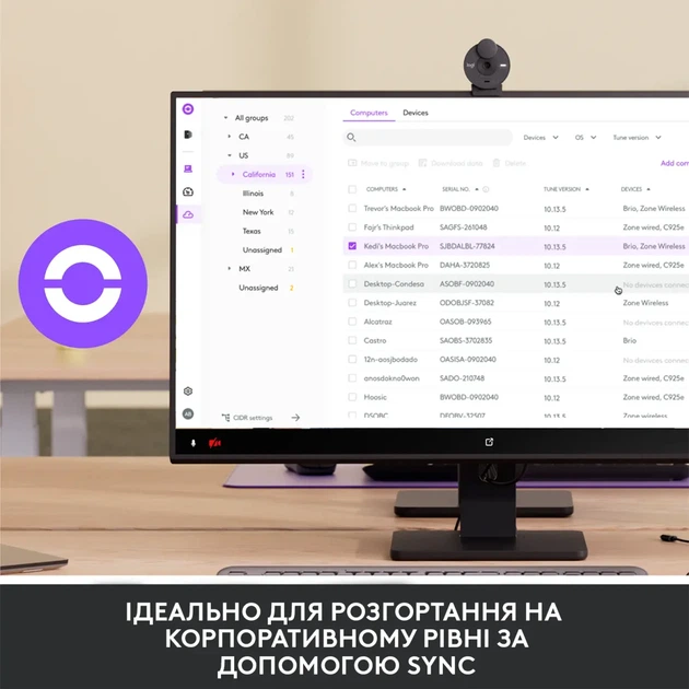 Веб-камера Logitech Brio 305 FHD for Business Graphite (960-001469) - Фото 3 Веб-камера Logitech Brio 305 FHD for Business Graphite (960-001469) - зображення 3