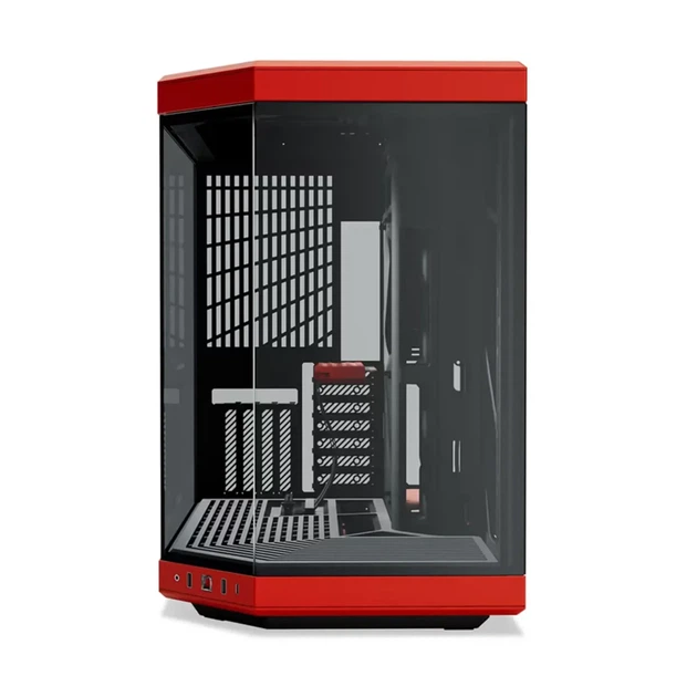 Корпус Hyte Y70 Black-Red, Mid-Tower E-ATX, ATX, Micro-ATX и Mini-ITX PC Case with PCIE 4.0 cable includ (CS-HYTE-Y70-BR) - изображение 2