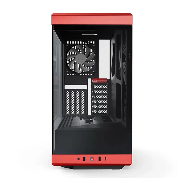 Корпус Hyte Y40 Black-Red, Mid-Tower / ATX, Micro-ATX и Mini-ITX PC Case with PCIE 4.0 cable includ - зображення 4