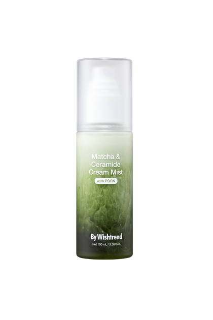 Зволожувальний крем-міст з матчею та церамідами By Wishtrend Matcha & Ceramide Cream Mist, 100 мл - зображення 3