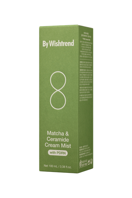 Зволожувальний крем-міст з матчею та церамідами By Wishtrend Matcha & Ceramide Cream Mist, 100 мл - зображення 4