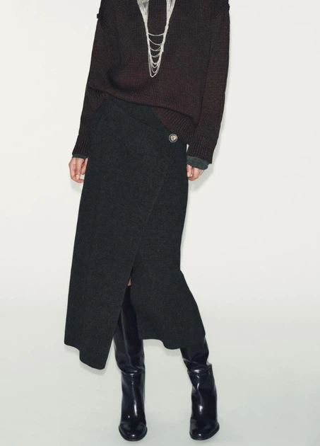 Спідниця Zara 18332 Темний сірий S (6427) - Фото 1 Спідниця Zara 18332 Темний сірий S (6427) - изображение 1
