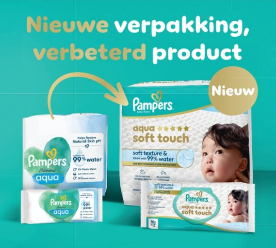 Дитячі вологі серветки Pampers Harmonie Aqua, 10 шт, без спирту та ароматизаторів - зображення 3
