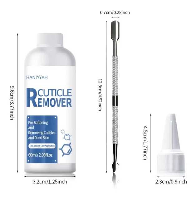 Рідина для видалення кутикули HANIIYAH Cuticle Remover 60 мл + манікюрний пушер - зображення 3