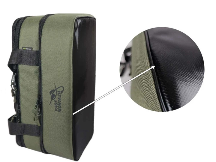 Подвійна сумка з повідочницею Multi-Bag Double для аксесуарів та годівниць 42х19х22см Хакі - зображення 5