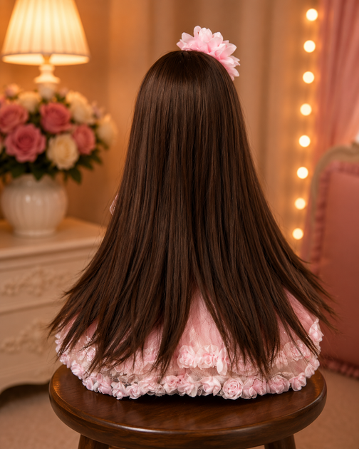Реалістична лялька реборн Reborn Baby Doll Rosalie 55 см – вінілова дівчинка з волоссям та аксесуарами, можна купати (RB097) - зображення 4