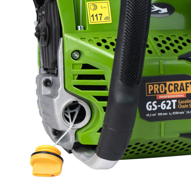 Бензопила Procraft GS-62T + олива 2Т 1 л + олива для ланцюга 1 л - зображення 8
