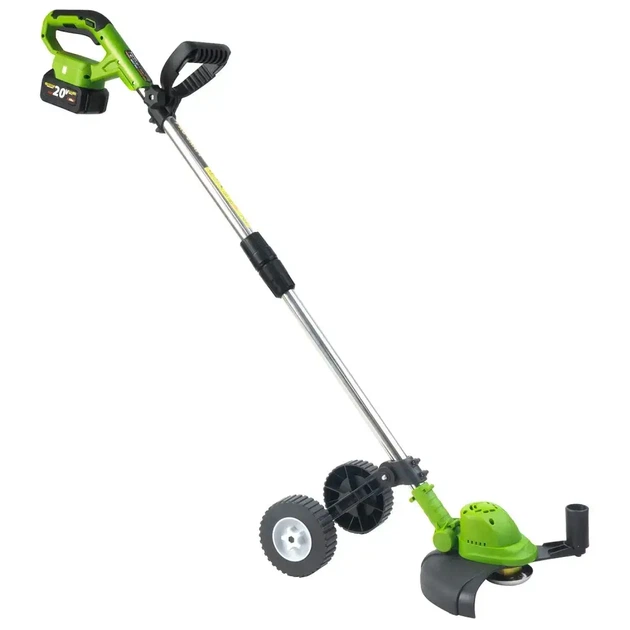 Бесщеточный аккумуляторный триммер Procraft PTA-25 BL электрокоса 20 В 3 А·час 5000 об мин 230 мм телескопическая мотокоса с колесами для травы сорняков жесткой растительности леской ножами - изображение 4