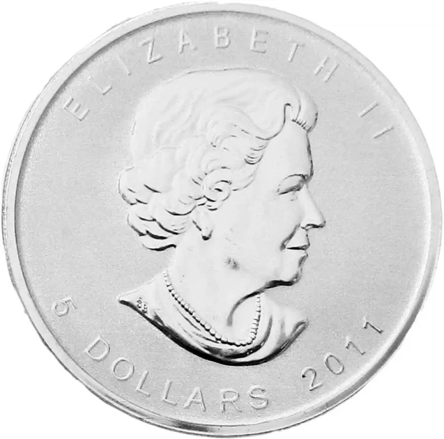 Колекційна срібна монета "Кленовий Лист - Fabulous 15 Privy Mark" 31,1 г 2011 рік - Фото 2 Колекційна срібна монета "Кленовий Лист - Fabulous 15 Privy Mark" 31,1 г 2011 рік - изображение 2