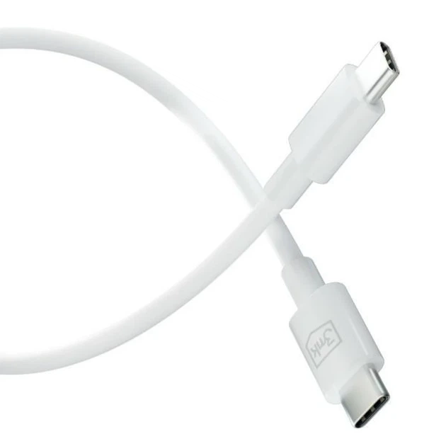 Кабель 3mk Hyper Cable USB-C - USB-C 100W 1.2m White (5903108541213) - Фото 5 Кабель 3mk Hyper Cable USB-C - USB-C 100W 1.2m White (5903108541213) - изображение 5