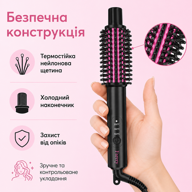 Портативная термощетка с 3 режимами нагрева - изображение 3