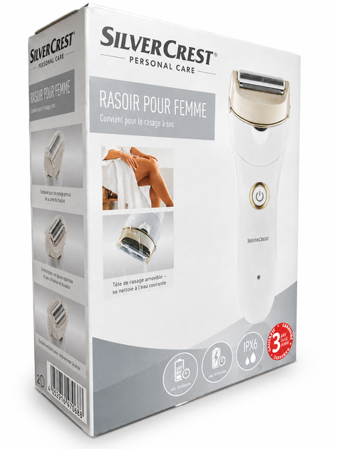 Женская электробритва SilverCrest Personal Care SLSA 3.7 A1, 3 насадки, аккумуляторная, USB-C, IPX6 - изображение 2