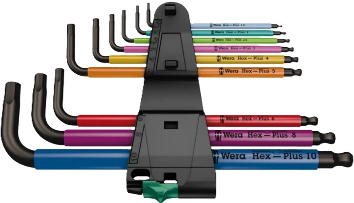 Набір шестигранних ключів Wera Hex‑Plus Multicolour 950/9 (4013288180841) - зображення 2