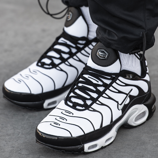Кроссовки мужские и женские Ni air max TN+ white black / Най аир макс ТН+ плюс белые черные 39 - Фото 1 Кроссовки мужские и женские Ni air max TN+ white black / Най аир макс ТН+ плюс белые черные 39 - изображение 1