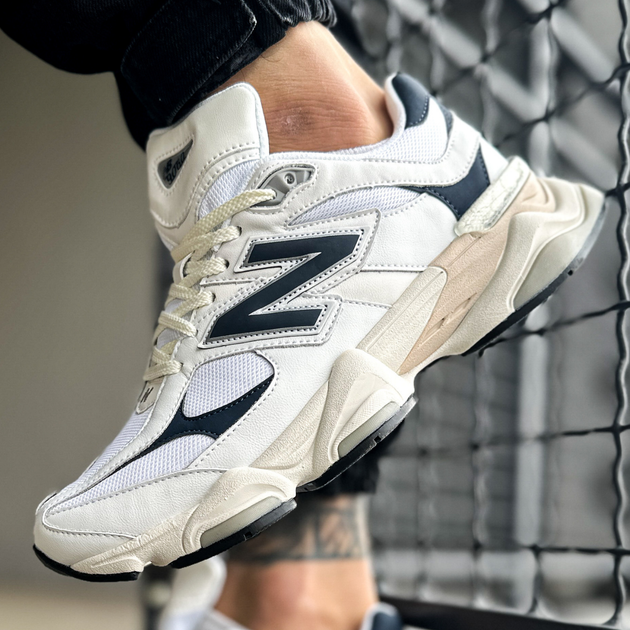 Кроссовки мужские и женские N Bal 9060 White Navy / Нью Беланс 9060 белые с синим 36 - Фото 1 Кроссовки мужские и женские N Bal 9060 White Navy / Нью Беланс 9060 белые с синим 36 - изображение 1