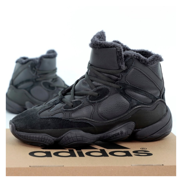 Кросівки зимові чоловічі Adi Yeezy Boost 500 black з хутром / Аді Ізі буст 500 чорні на хутрі 43 - Фото 1 Кросівки зимові чоловічі Adi Yeezy Boost 500 black з хутром / Аді Ізі буст 500 чорні на хутрі 43 - зображення 1