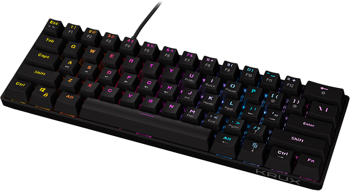 Klawiatura Krux Qara 60% Black (KRX0137) - Zdjęcie 1 Klawiatura Krux Qara 60% Black (KRX0137) - obraz 1