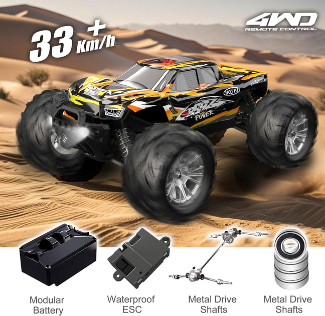 Машинка на радіокеруванні HOSHI N416 1:16 4WD до 40 км/год RC позашляховик на пульті для бездоріжжя 1 АКБ - зображення 8
