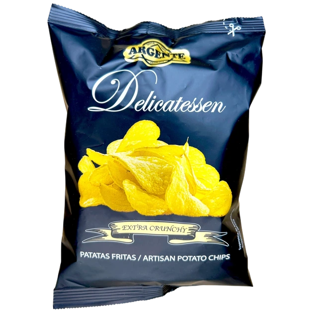 Чипси картопляні ARGENTE DELICATESS з сіллю 40г И102 - Фото 1 Чипси картопляні ARGENTE DELICATESS з сіллю 40г И102 - изображение 1