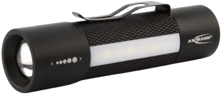 Latarka kieszonkowa Ansmann IP54 LED 3 W 180 lm Czarno-biała 1600-0137 (4013674093564) - obraz 3