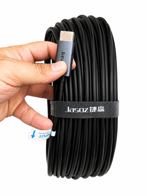 Оптоволоконный кабель HDMI 2.1 8K 60Hz 30м Jasoz A147, оптический кабель AOC HDMI-HDMI для ТВ, ПК, PS5 (A147-30m ) - изображение 6
