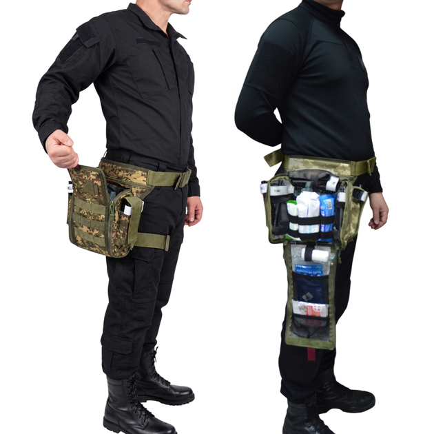 Тактичний стегновий підсумок-аптечка з системою швидкого відкриття Cordura 1000d DERBY Thigh IFAK хижак - Фото 7 Тактичний стегновий підсумок-аптечка з системою швидкого відкриття Cordura 1000d DERBY Thigh IFAK хижак - зображення 7