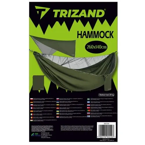 Двомісний гамак Trizand 260x140 см з тентом і москітною сіткою - изображение 2