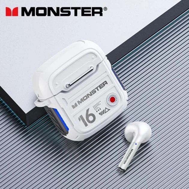 Беспроводные наушники Monster Airmars XKT16 с Bluetooth 5.3, игровым режимом, микрофоном, разъемом Type-C, белого цвета (HEADPH-MONSTER-XKT16-WTH) - изображение 4