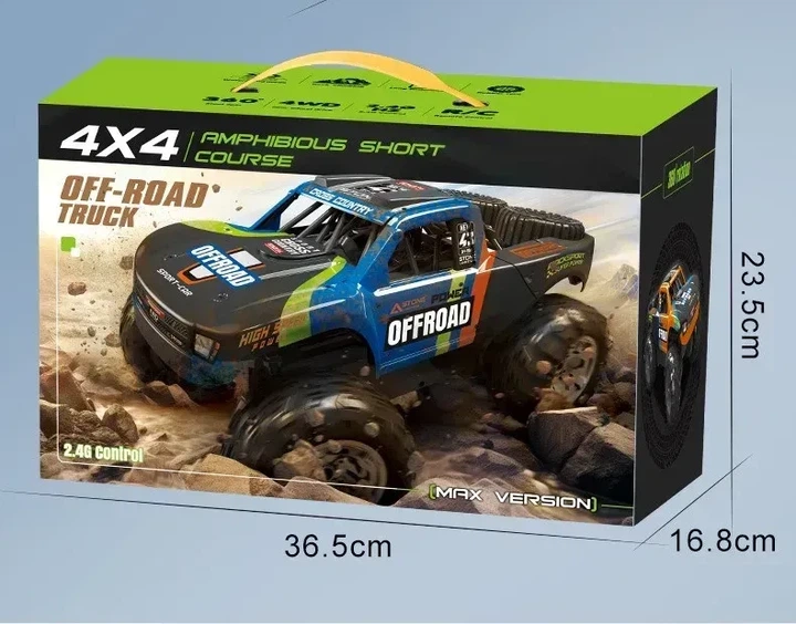 Машинка на радіоуправлінні джип всюдихід OFFROAD MAX амфібія синя 33 см JJRC Q205 - Фото 4 Машинка на радіоуправлінні джип всюдихід OFFROAD MAX амфібія синя 33 см JJRC Q205 - зображення 4
