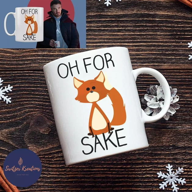 Чашка Oh For Fox Sake с лисичкой как у Доктора Стрэнджа 330 мл Белая - Фото 1 Чашка Oh For Fox Sake с лисичкой как у Доктора Стрэнджа 330 мл Белая - изображение 1