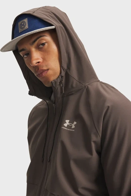 Чоловіча темно-коричнева вітровка UA Vibe Woven Jacket Under Armour XXL 6003001-200 - изображение 3