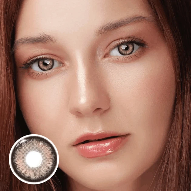 Карие контактные линзы с диоптриями ELITE Lens Кукольные Карие NEW 2 шт. -1.0 - изображение 4