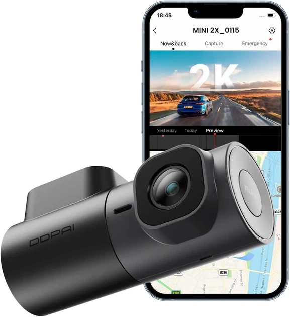Видеорегистратор DDPAI MINI2X 2K QHD NightVIS 2.0, Wi-Fi 5 ГГц, AOV, ADAS, Type-C - изображение 2