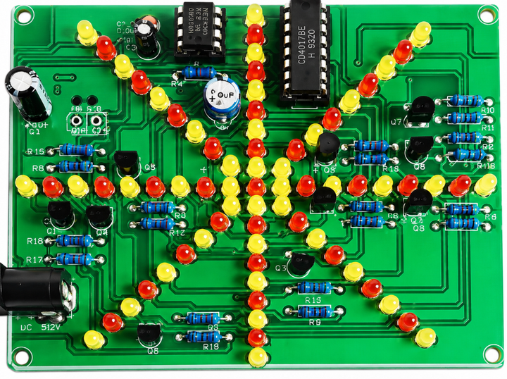 Набір для паяння DIY феєрверк світлодіодний двокольорове LED миготіння, NE555, CD4017 - Фото 1 Набір для паяння DIY феєрверк світлодіодний двокольорове LED миготіння, NE555, CD4017 - зображення 1