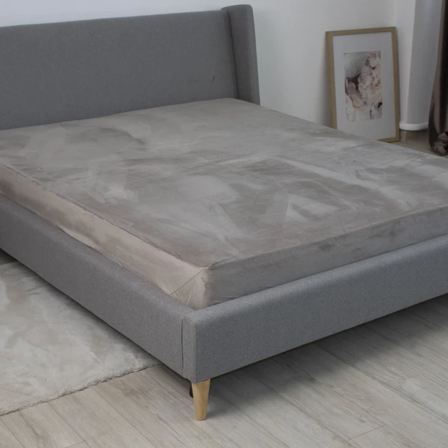 ПростыньТЕП "VELOUR" с резинкой Песочный, 160x200 - изображение 2