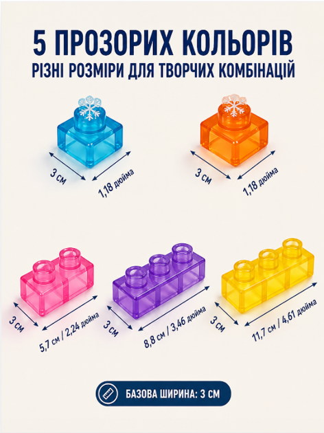 Конструктор из мягкого силикона Magic Gummy Bloc 40 деталей cенсорный конструктор для детей прозрачный блок эластичный разноцветный без острых углов идеальный подарок мальчику девочке - изображение 2