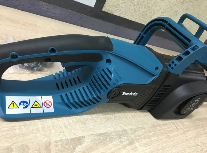 Электропила цепная Makita 2400 Вт пила электрическая 400 мм сетевая 14 м сек для дерева дров сада строительства шина 40 см цепь 3 8 с автоматической смазкой бесключевой натяжкой тормозом индикатором масла - изображение 5