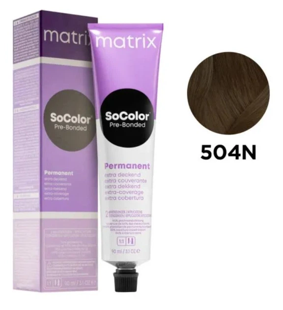 Краска для седых волос Matrix Socolor Pre-bonded 504N шатен нейтральный 90 мл - изображение 3