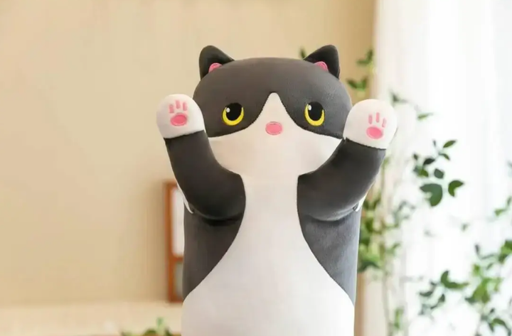 Мягкая игрушка Кот Батон 110 см Подушка Обнимашка Черный - изображение 6