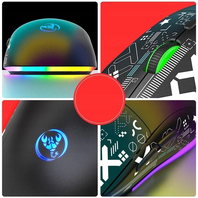 Ігрова бездротова миша HXSJ T90 (2.4G, Bluetooth, USB). З підсвічуванням та акумулятором - Фото 3 Ігрова бездротова миша HXSJ T90 (2.4G, Bluetooth, USB). З підсвічуванням та акумулятором - изображение 3