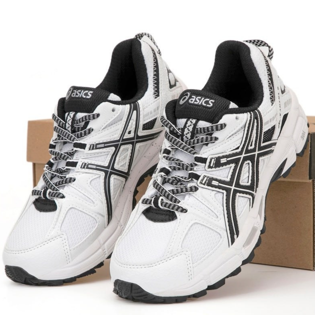 Кросівки жіночі та чоловічі Asi Gel-Kahana 8 White Black / Асі гель кахана 8 білі з чорним 43 - Фото 1 Кросівки жіночі та чоловічі Asi Gel-Kahana 8 White Black / Асі гель кахана 8 білі з чорним 43 - зображення 1