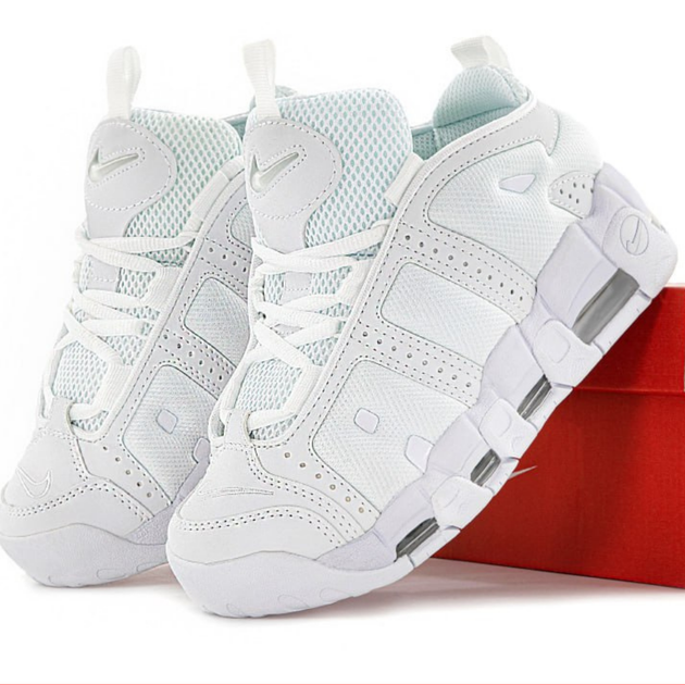 Кроссовки женские и мужские Ni Air More Uptempo Low Triple White / Най аир мор Аптемпо белые 38 - Фото 1 Кроссовки женские и мужские Ni Air More Uptempo Low Triple White / Най аир мор Аптемпо белые 38 - изображение 1