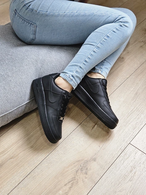Кроссовки женские и мужские Ni Air Force 1 black / кеды Най аир Форс 1 черные 43 - Фото 6 Кроссовки женские и мужские Ni Air Force 1 black / кеды Най аир Форс 1 черные 43 - изображение 6