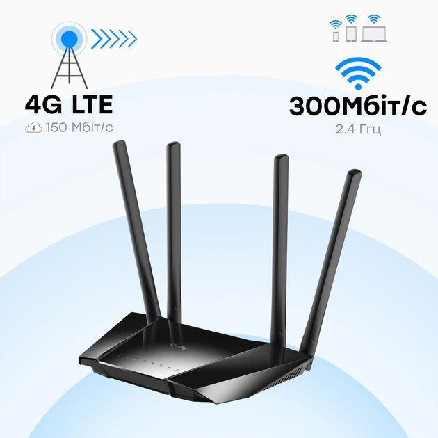 WiFi Mesh 4G LTE-маршрутизатор Cudy LT400 CAT4 N300 (73-00551) - изображение 6